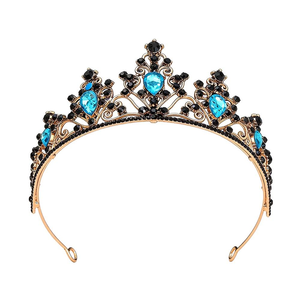 

Luxury Elegant Crystal Bridal Tiara Metal Wedding Hair Tiara Princess Crown Birthday Celebration 10