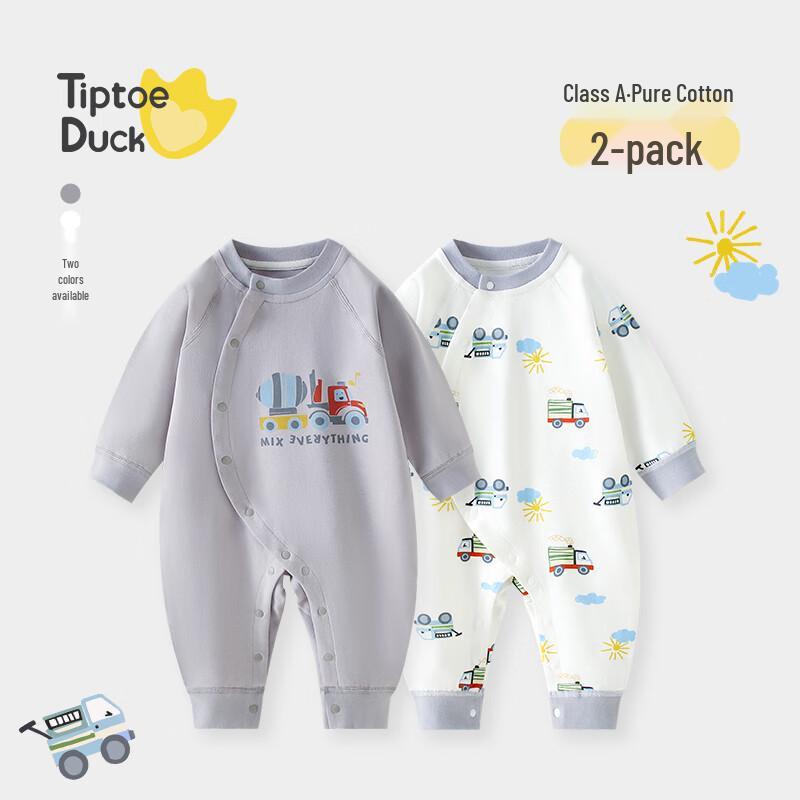 Qiaojiaoya Baby Cotton Long Sleeve Romper 73