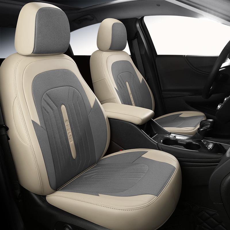 Chevrolet Malibu XL Seat Cushion: Full Surround, Leather & Linen, Four-Season Cover for 5-Seater