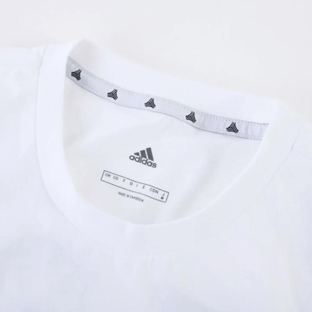 Adidas Round Neck Solid Color Short Sleeve T-Shirt Unisex Tops White FJ6227