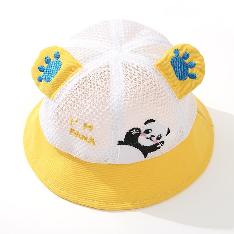 Cartoon Panda Toddler Sun Hat With Breathable Mesh For Summer Outdoor Protection