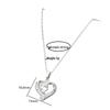 Korean Style Valentine's Day Rhinestone Heart Pendant Titanium Necklace for Women - Light Luxury Clavicle Chain Jewelry