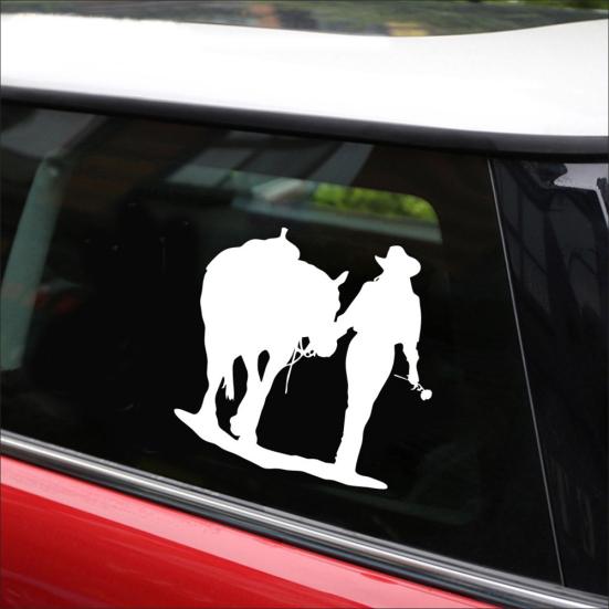 Creative Water Resistant Cowgirl Car Sticker Decal Vehicle Guitar Suitcase Decor