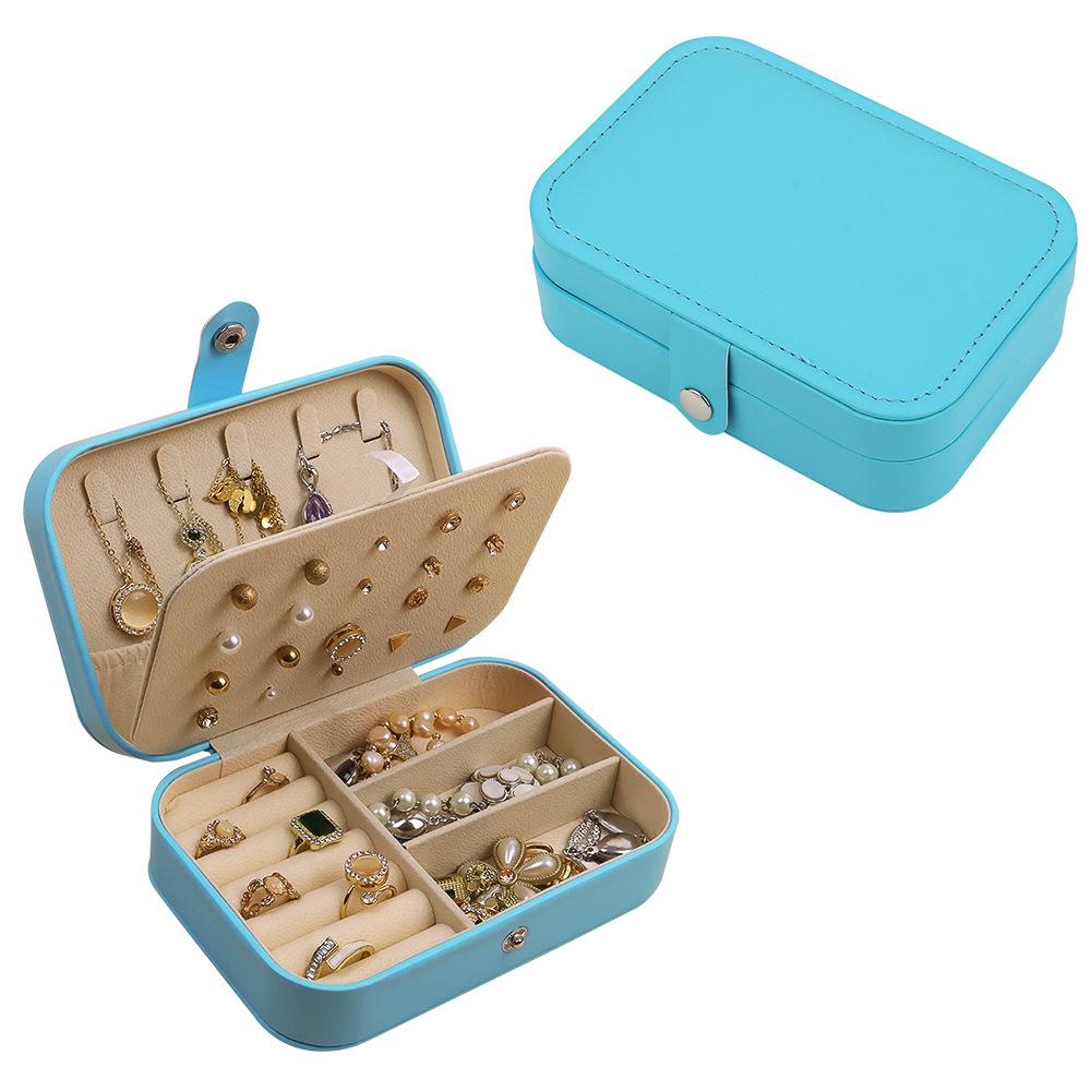 Elegante Schmuckschatulle aus Samt für Ohrringe & Halsketten - Tragbare Reiseaufbewahrungs- & Ausstellungsbox