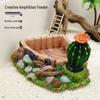 Resin Reptile & Turtle Water and Food Basin - Small Round Feeder Dish