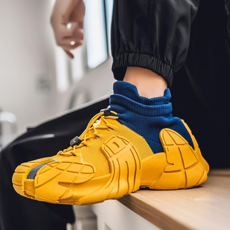 2026 New Trendy Fashion Daily Leisure Breathable Versatile Thick Soled Comfortable Legged Casual Sports Men's Shoes