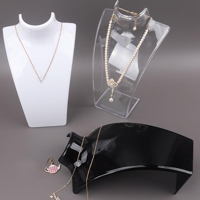 2 Pieces Minimalist Jewelry Display Stands with Nonslip Base Secure Display for Various Environments