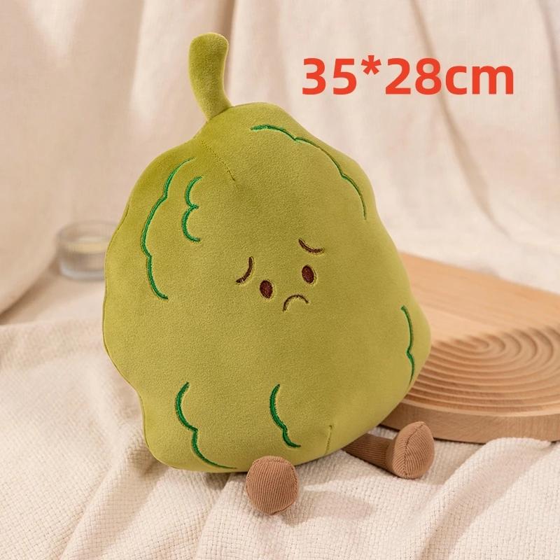 Super Soft Fruit Plush Toy Cute Watermelon Hami Melon Balsam Pear Kawaii Doll for Children's Birthday Christmas Gift