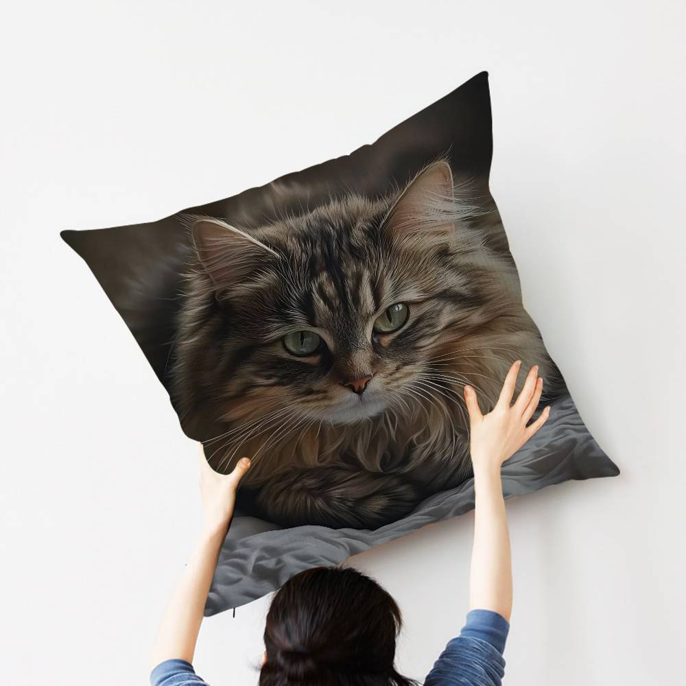 Cat Cute Kitten Stitch Lucky Dragon pillow cover sofa cushion cover home room decoration children gift