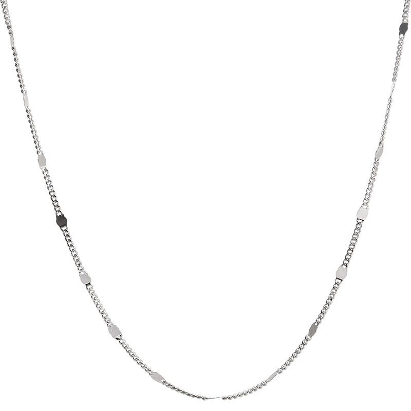 925 Sterling Silver Sparkling New Necklace Disc Clavicle Chain Simple Bare Chain Multifunctional Ladies Jewelry Party Gift