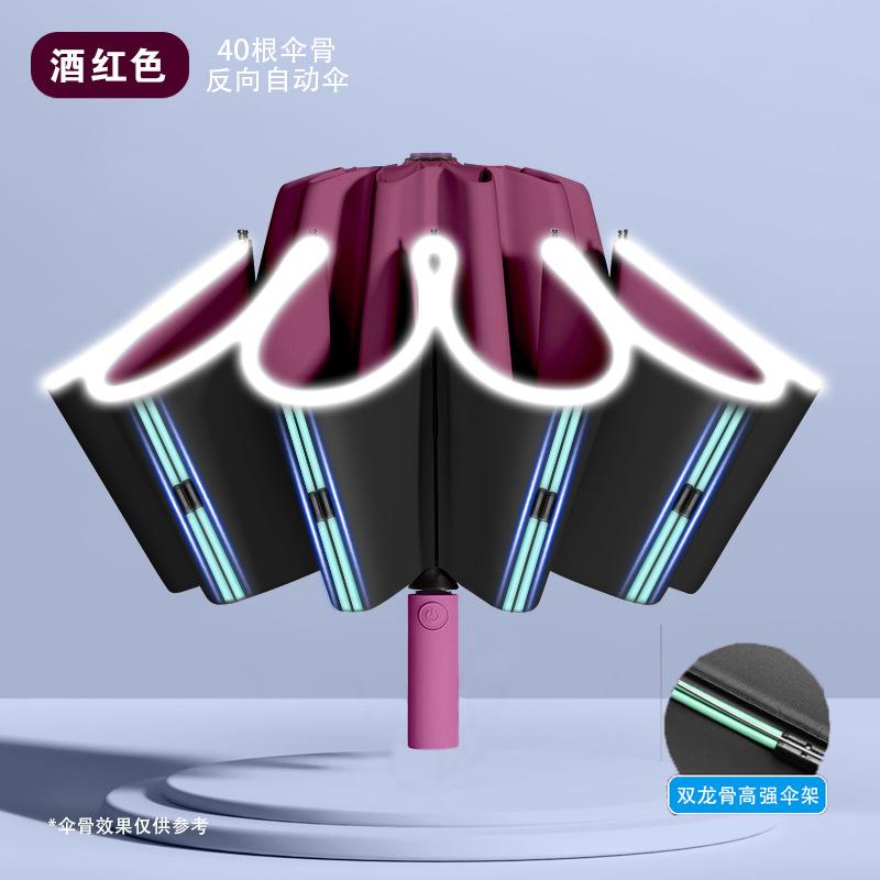 Automatic umbrella, windproof folding umbrella, sunny and rainy parasol, sunscreen and UV protection, high-value sun umbrella