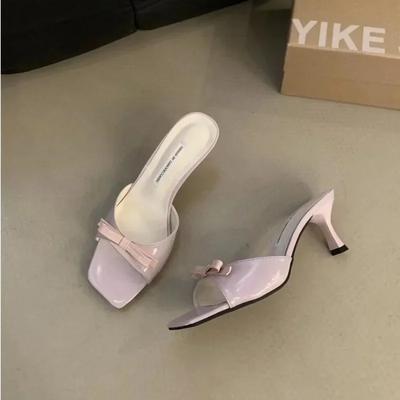 Design Shoes New Arrivals Summer Fashion Butterfly-knot Woman Slippers Elegance Stripper Thin Low Heels Lady Mules Slides Shoes