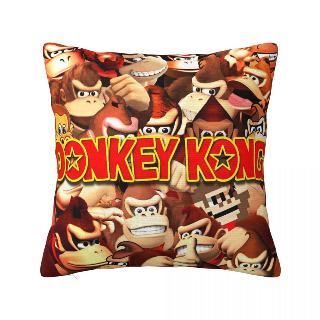 Donkeys Kong Bananzas Pillow Case Cushion Cover Polyester Graphic Pillow Cover Morden Pillowcases For Sofa Home Decorative