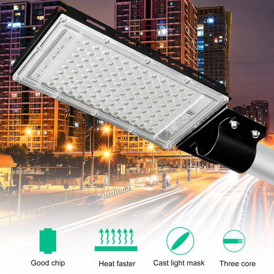 1 Set LED Wide Lighting Angle Street Lamp High Brightness IP65 Waterproof Glare