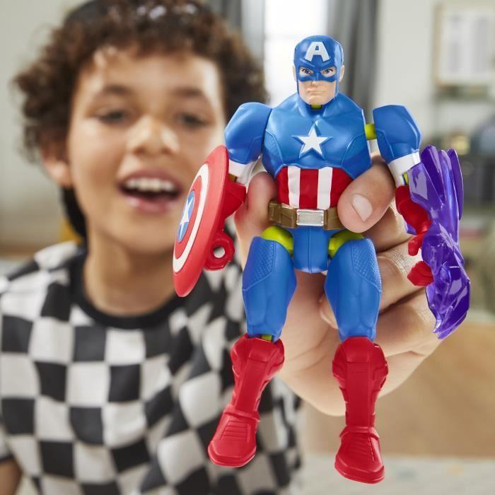 MixMashers Captain America, Figurine 12 Cm Personnalisable À Mélanger Et Combiner Avec Accessoires, Marvel, Dès 4 Ans