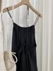 Elegant 3D Embroidered Ramie Suspender Dress - New Chinese Style