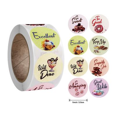 50-500 Pcs Reward Stickers Motivational Stickers Roll for Kids for School Reward Students Teachers Cute Animals Stickers Labels