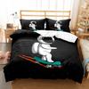 Astronaut Skateboard Duvet Cover Set King Queen Full Size For Kids Boys Girls Bedding Set Cartoon Style Polyester Quilt Cover