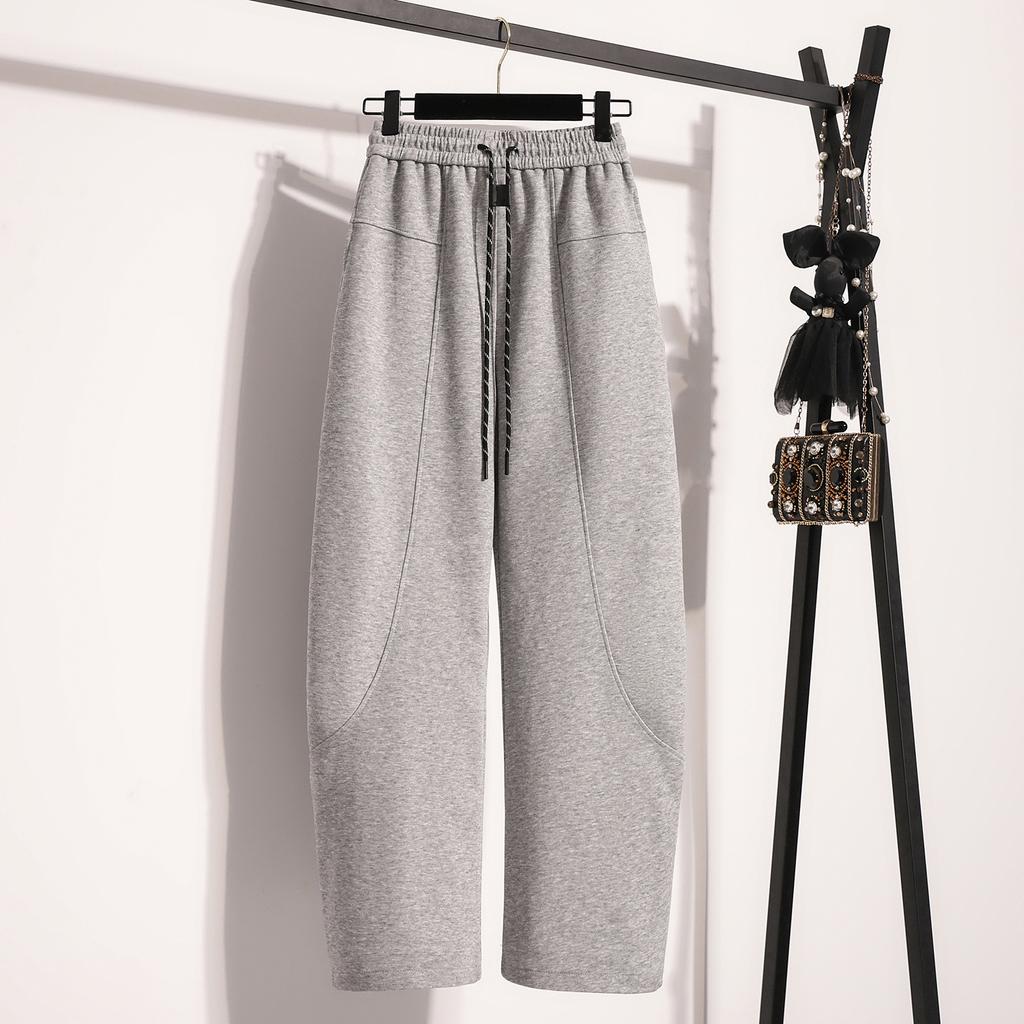 Autumn Spring Long Pants Sweatpants Women Harem Elastic Solid Waist Loose Pants