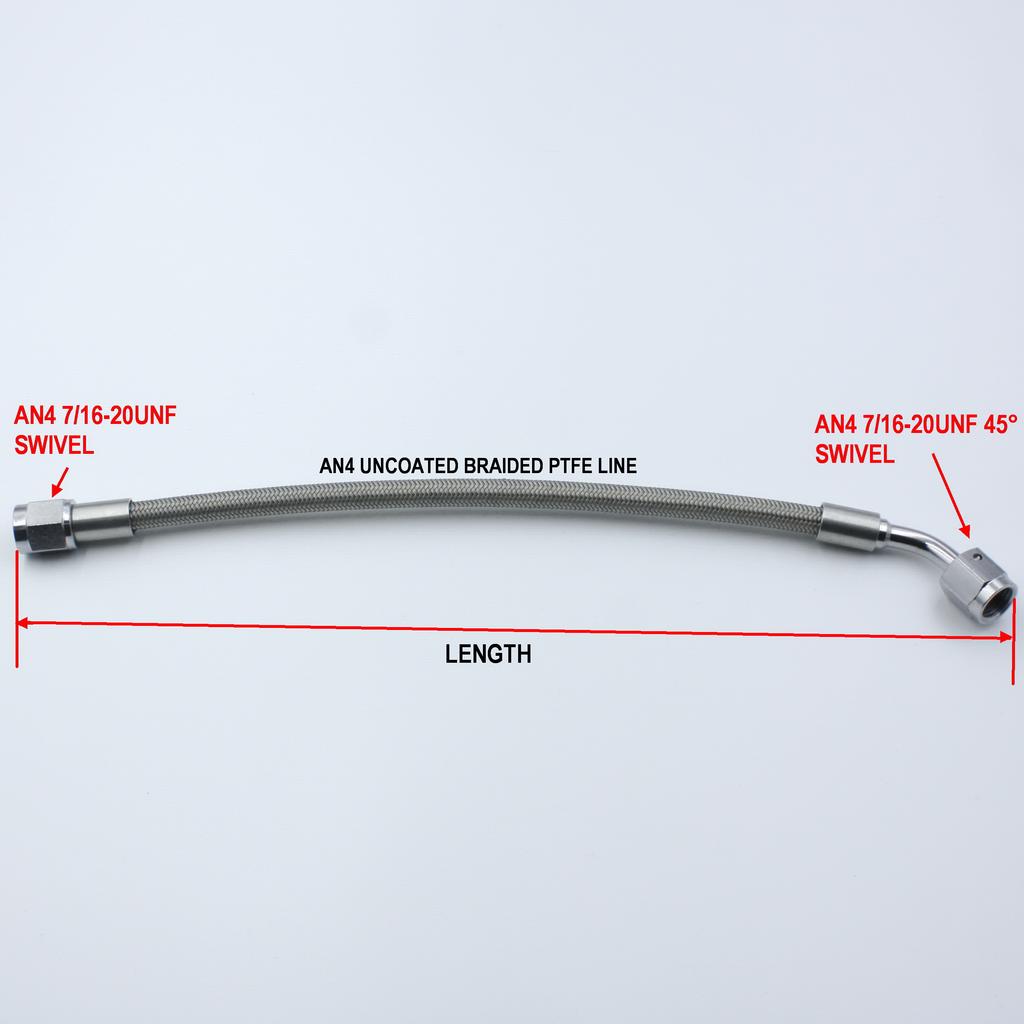 AN4 Stainless Braided Brake Line Clutch Flexible Tube Fuel Turbo Hose Freno Tubi Universal Hydraulic -04 Hosee