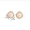 Fashion Korean Jewelry Bling Vintage New Square Shell Geometric Stud Earrings