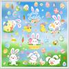 Easter Stickers, Cute Bunny Easter Eggs, Static Stickers, Window Display , Glass Decorations, Window Stickers