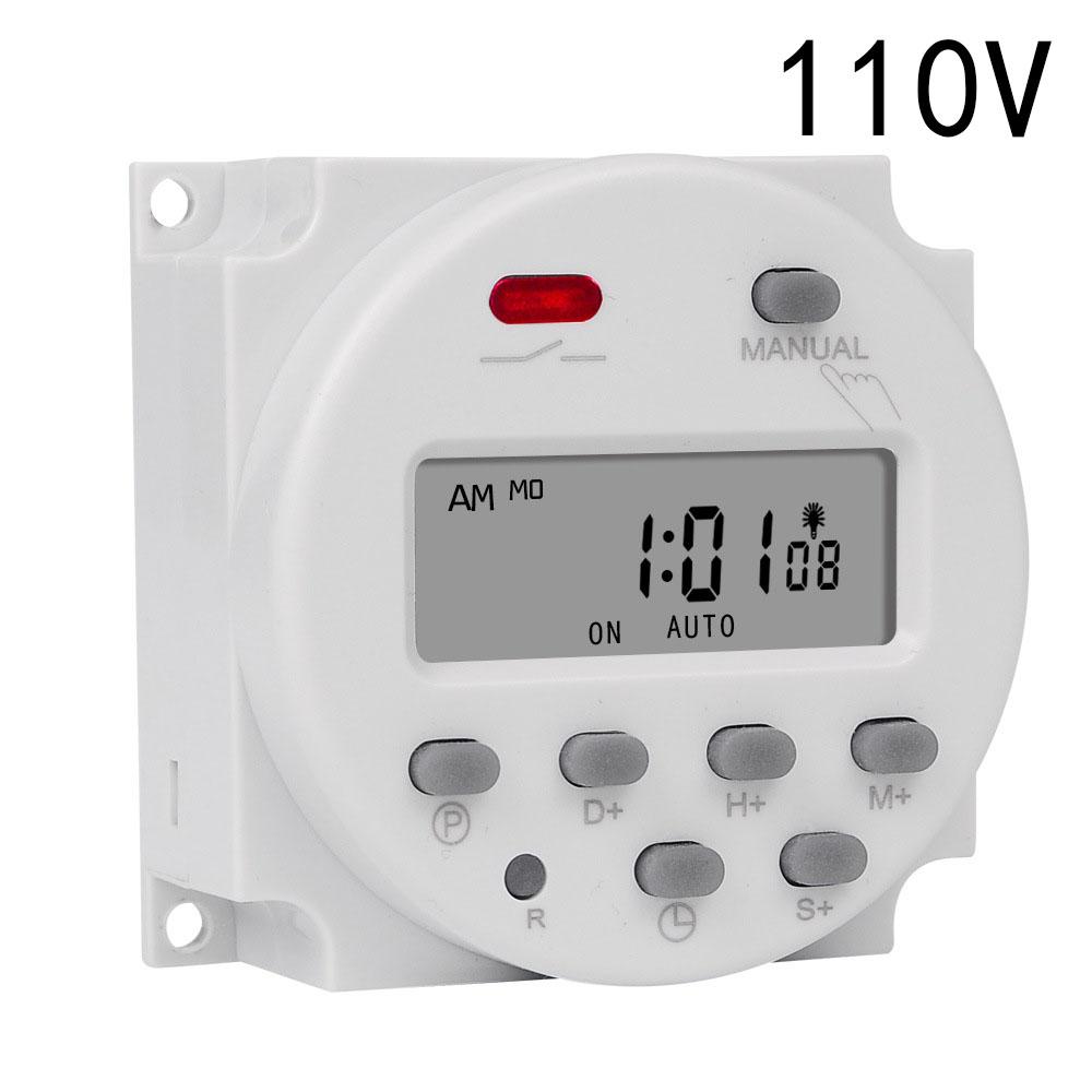 CN101S 1 Second Interval 5V 12V 24V 110V 220V Digital LCD Timer Switch 7 Days Weekly Programmable Automatic Cycle Timing Relay