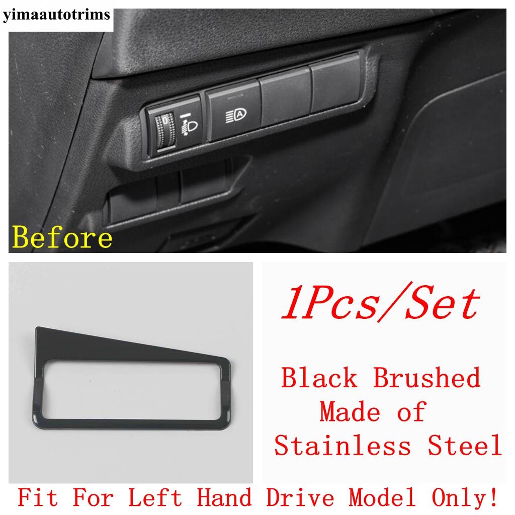 

Car Head Fog Light Lamp Switch Button Frame Decoration Cover Trim For Toyota Corolla Cross XG10 - 2025 Accessories Interior Black Brushed