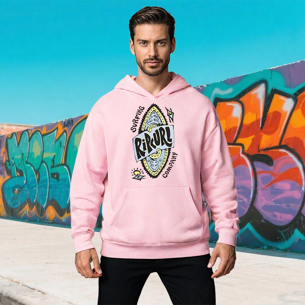 Neues Herren Outdoor Herbst- und Winter-Sweatshirt mit RIPCURL Buchstabenaufdruck, Langarm, Sport, Surfen, Casual, Pullover, Fitness-Hoodies