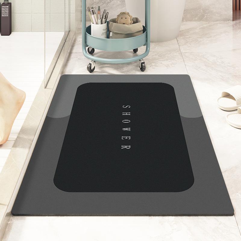 Absorbent Mat Toilet Door Non-slip Mat Quick Drying Soft Diatom Mud Toilet Bathroom Floor Mat Oval