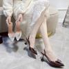 Fashion Transparent sandals for women summer new style fairy style baotou rhinestone bow strap high heels