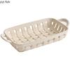 Weave Ceramic Fruit Tray Fruit Basket Nut Fruit Bowl Living Room Coffee Tables Candy Snack Storage Tray Kitchen Tableware