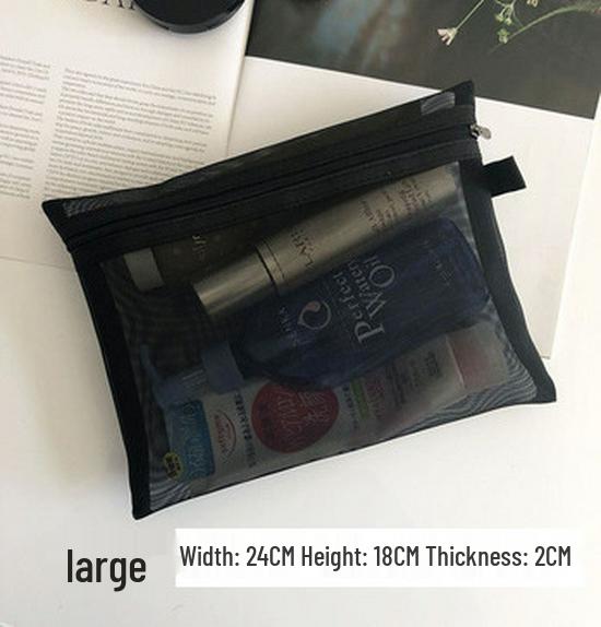 Mesh Makeup & Document Bag - Large Capacity Portable Touch-Up & Lipstick Bag