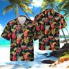 It's 5 O'clock Somewhere Party Graphic Beach Shirts Cold Wine Parrot Shirt For Men Clothes Cute Husky