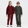 Kids' Terry Cloth Zip-Up Cardigan & Sweatpants Set - Spring/Autumn Trend