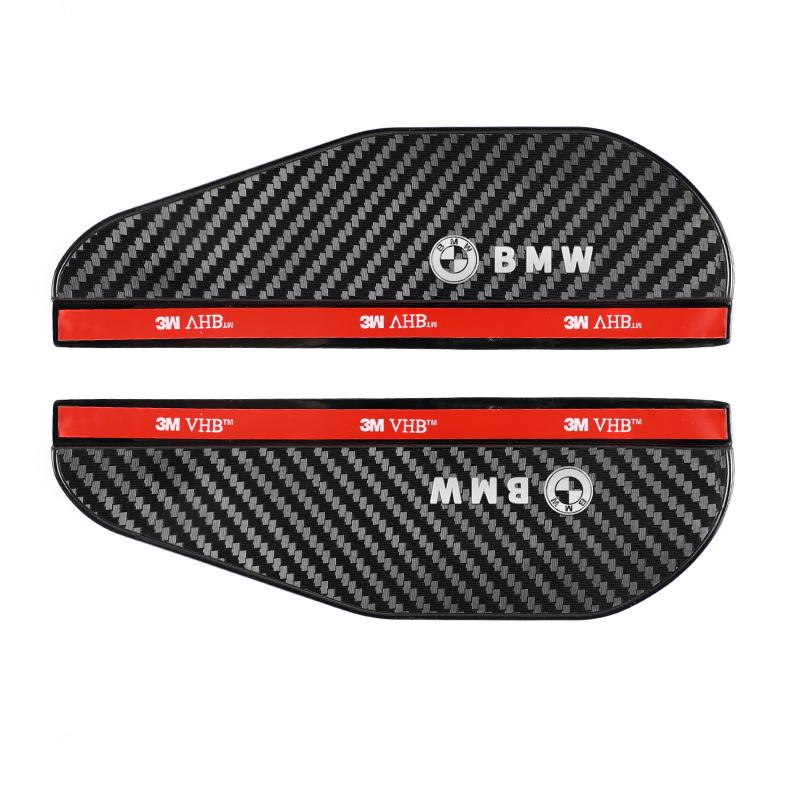 Car Side Rear View Mirror Rain Eyebrow Visor Rain Shield Shade Cover Sticker For BMW M Power E39 E46 Performance X1 X3 X5 X7