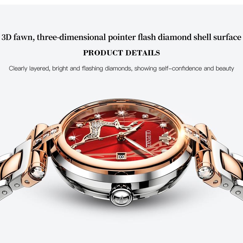OUPINKE Montres Marque de Mode Montre Mécanique Automatique Étanche Montre pour Femme