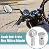 ACROPIX 14mm ID 12mm OD M14x1.5 Banjo Bolt Hose Barb Fittings Universal Banjo Fitting Fuel Line with Screw Washer for Motorcycle Silver Tone - Pack