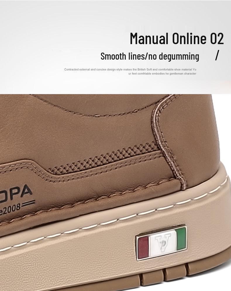 Saint Lema Men's Extra Large Casual Leather Shoes - All-Season White Sneakers