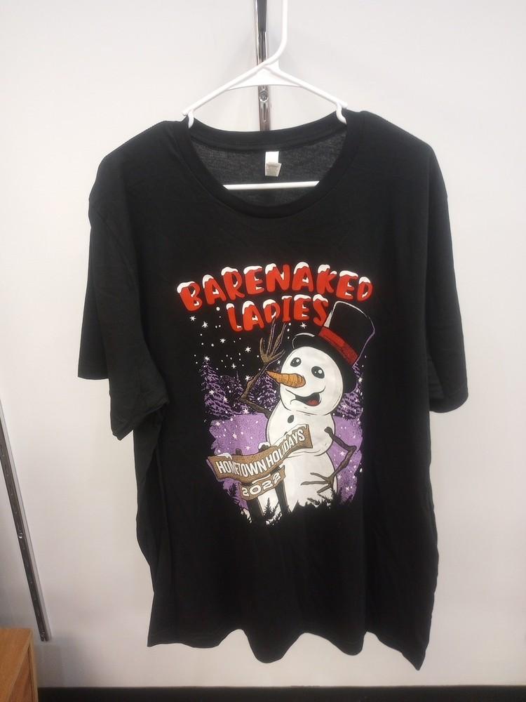 Barenaked Ladies Black Snowman Christmas All Size T-shirt US1880 Unisex T-Shirt