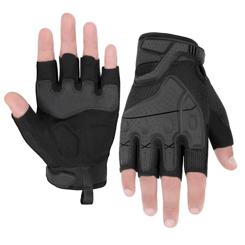 Half-Finger Tactical Gloves Cycling Outdoor Sports Anti-Slip Shockproof Durable Knit Fabric Use