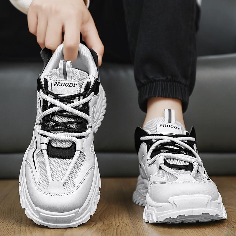 Frühlings-Mesh atmungsaktive Dad-Schuhe erhöhte Plateau-Laufschuhe Freizeit-Sportschuhe trendige Schuhe BK