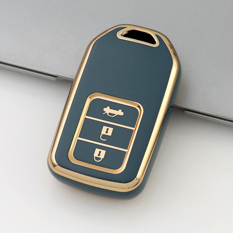 3 Buttons Tpu Shell Holder Keychain Car Key Case Cover For Honda Brv Br-V Hrv Hr-V Shuttle Gp8 Fit Lucky Vezel City Civic Jazz