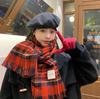 Festive Atmosphere/red Plaid Retro Scarf Female Korean Version Versatile Ins Scarf To Keep Warm Student Couple Shawl