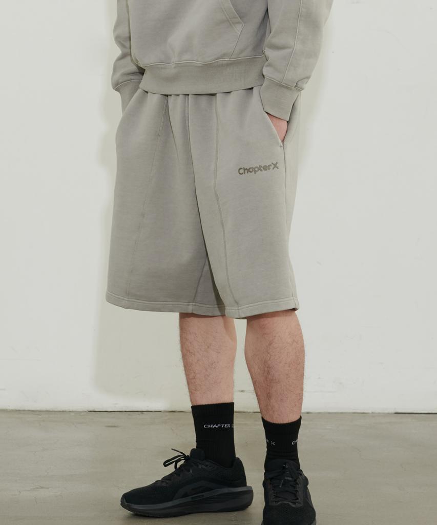 Chaebteoegseu Pigment Wide Bermuda Shorts (Grey)
