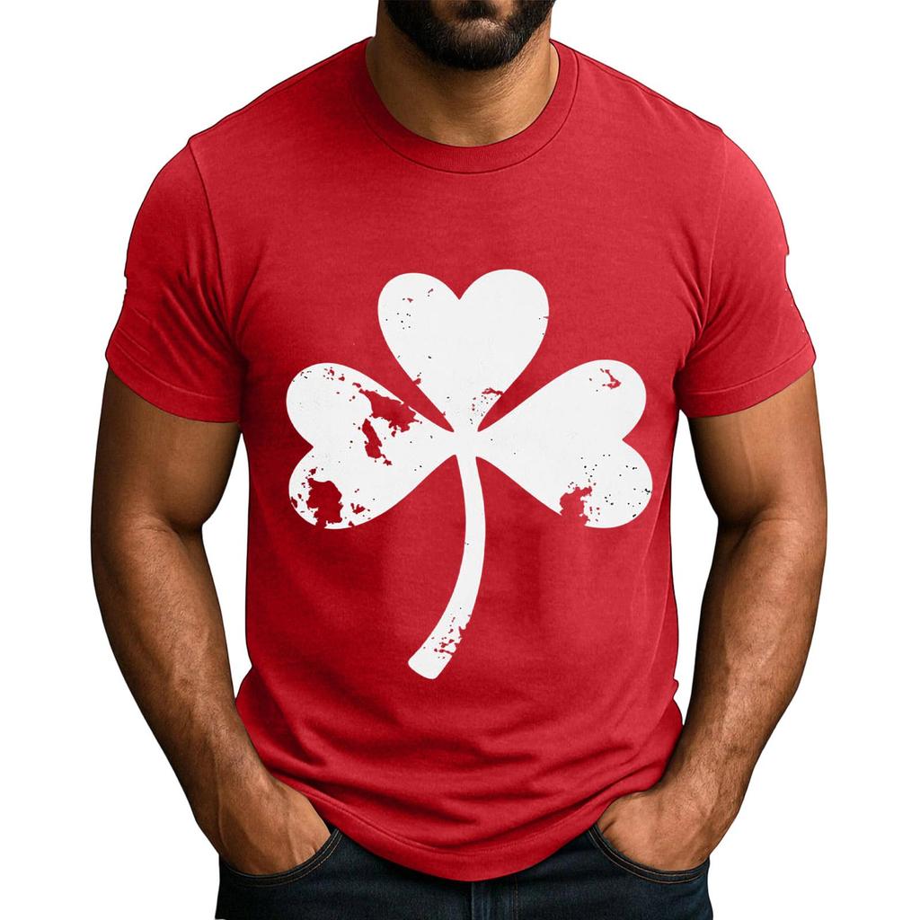 Men's  Popular T-shirt Printed Round Neck Short Sleeve T-shirt