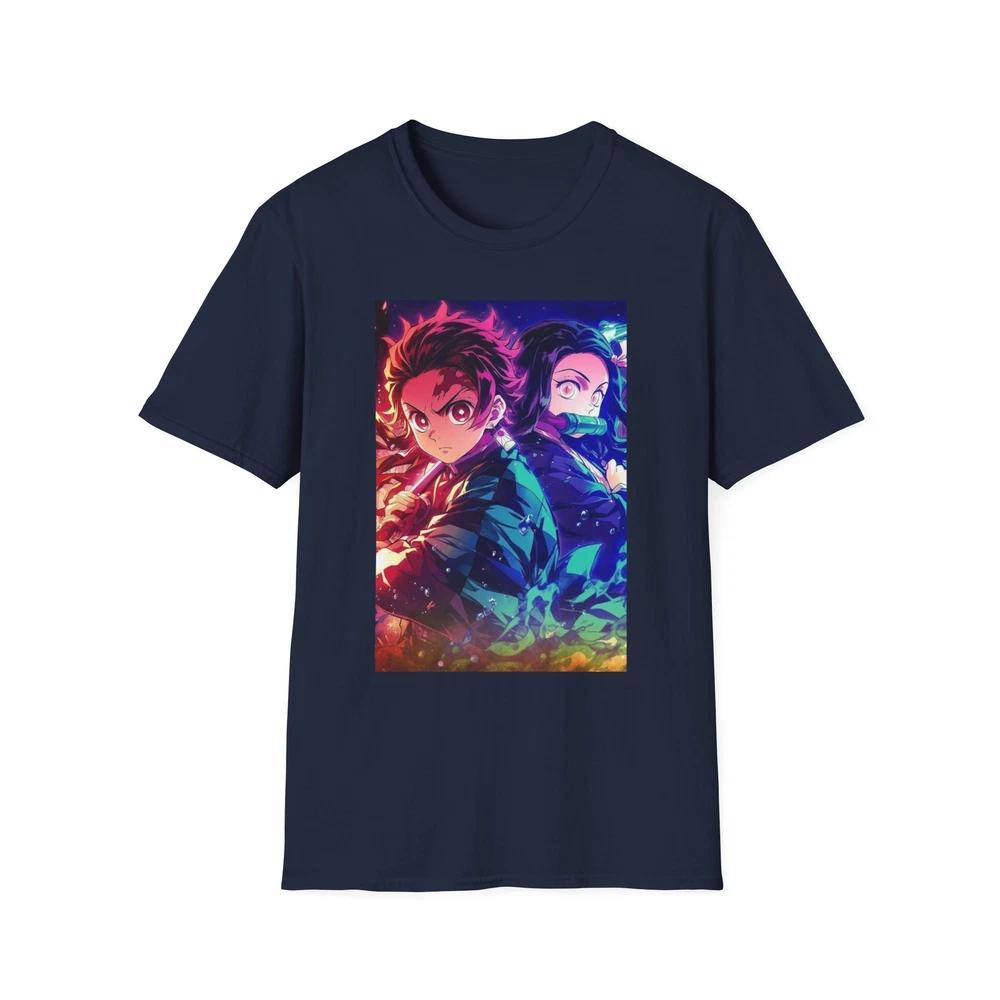 Demon Slayer Unisex Jl Anime TShirt Softstyle Tanjiro Nezuko S