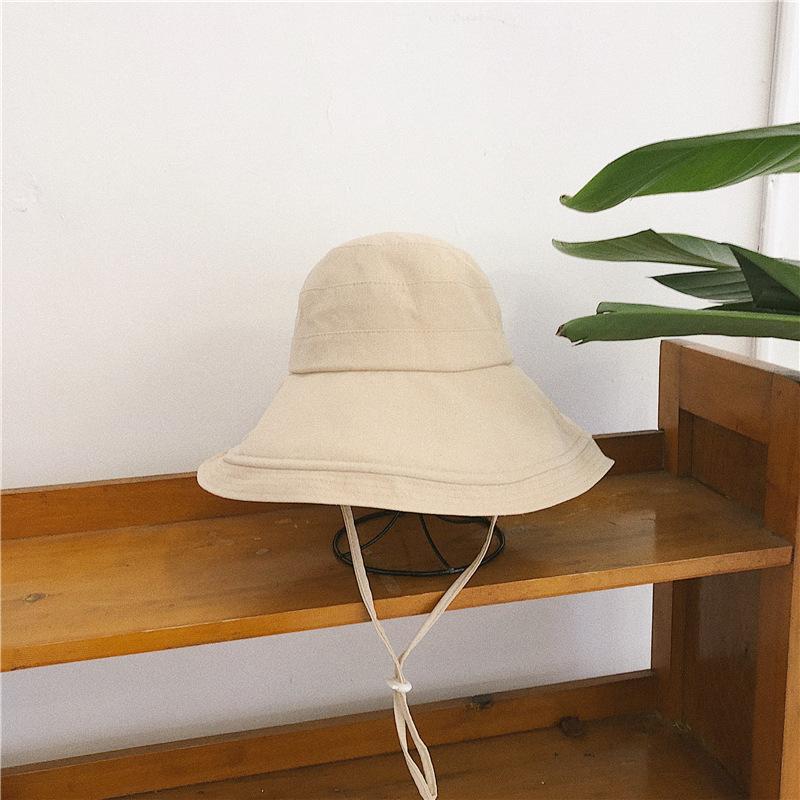 

UV fisherman hat Thin women s spring and summer cotton and linen sunscreen sun hat Foldable windproof and UV proof Adjustable бежевий