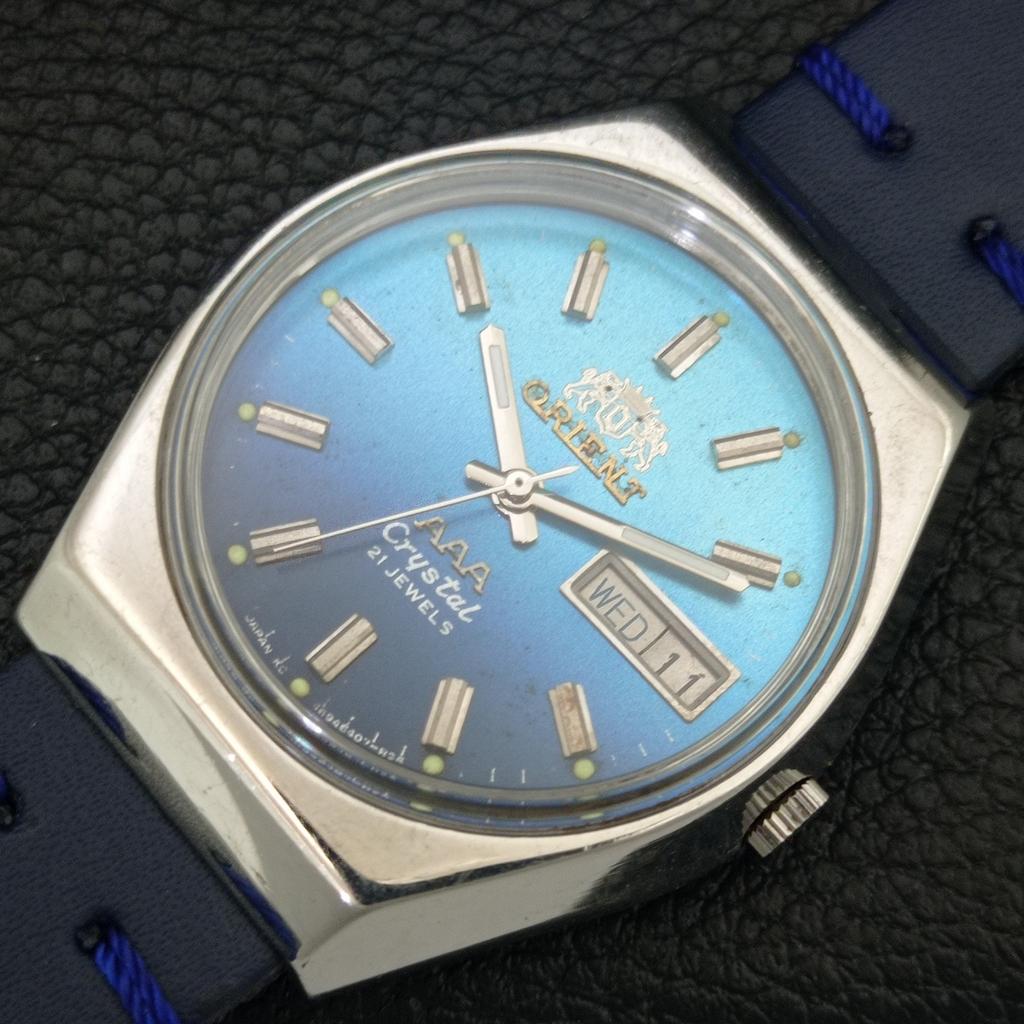 Orient AAA CRYSTAL AUTOMATIC VINTAGE JAPAN MENS ORIGINAL DIAL WATCH A707782-1