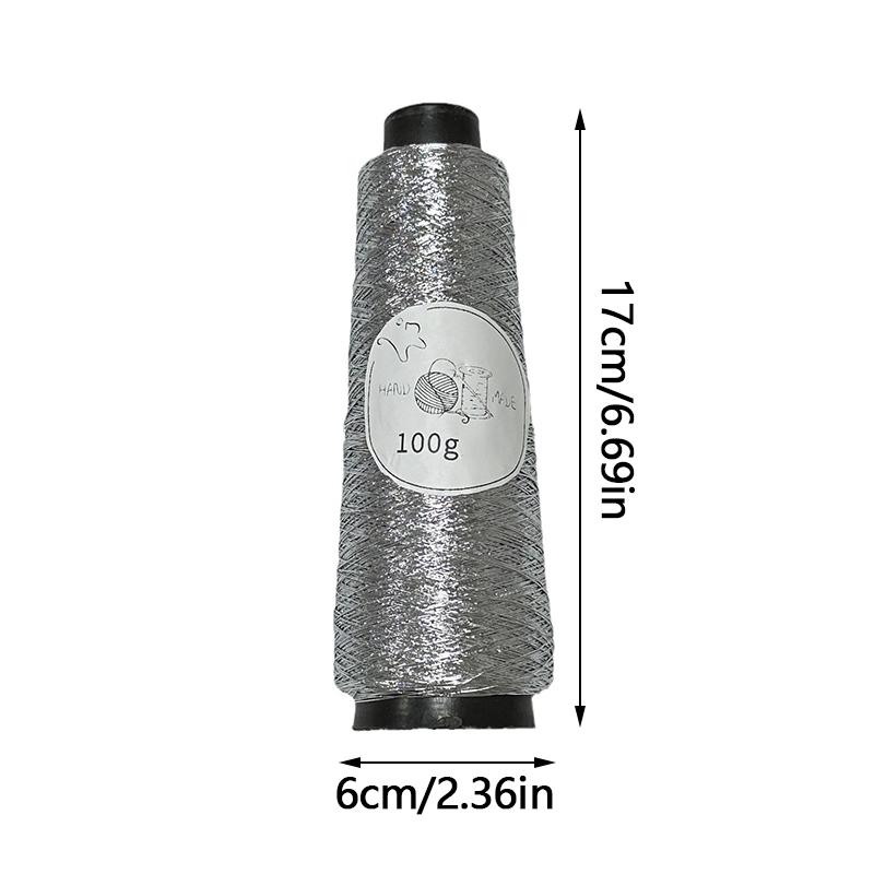 100g/Ball Knitting Yarn Gold Silver Color Crochet Yarn Handmade Weaving Handbag Purse Kniting Thread Needlework Sewing Suuply